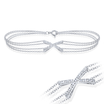 Cross Elegant Silver Bracelet BRS-593